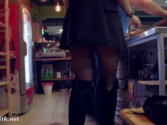 Amateur, Cul, Gros cul, Masturbation, Public, Chatte, Solo, Nénés