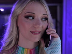 美女, デカチン, ブロンド, フェラチオ, チン, 下着