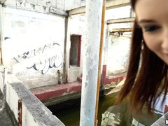 Beauty With Big Bush Has Public Sex