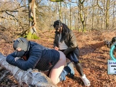 Femme dominatrice, Maîtresse, Public, Strapon, Surprise