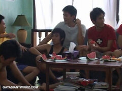 アジア人, ゲイ, グループ, シゴき