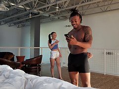 Kimmy Kimm Can't Resist Stepbro's Big Black Cock & Gets Pounded Hard