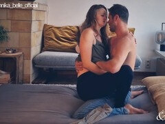 Loud moaning orgasm, romantic love making, deep throat