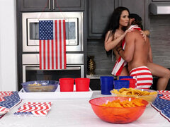 Crystal Rush hosts a sexy 4th of July party at her house