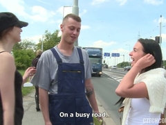 Brunette, Couple, Czech, Hardcore, Money, Public