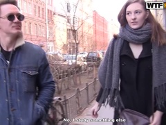 Sexy girls shows tits to horny tourists