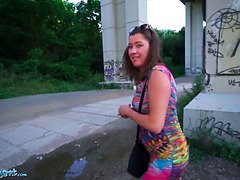 Public agent elisa tiger fucked doggy style below highway