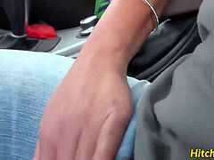 Adorable, Amateur, Mamada, Morena, Coche, Húngaro, Adolescente