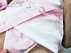 Japonaise, Rousse roux, Satin, Adolescente, Plan cul à trois, Nénés, Jouets