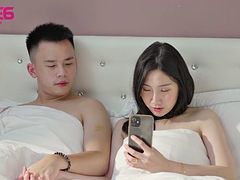アジア人, デカパイ, 旦那, 剃毛, オッパイの
