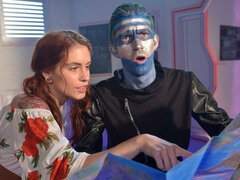 カワイイ, バック, 手コキする, 赤毛, ガリガリ, タトゥー, ティーン, オッパイの