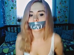 Blondine, Fesselspiele, Frau, Würgen, Solo, Netzkamera