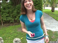 Inocent teen 18+ Sammy Grand gets picked up by horny studs