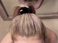 German Blonde Gets Facial
