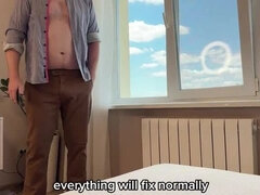 Cheeky Russian MILF Takes My Virginity - POV Sex with Big Ass Mom & English Subs