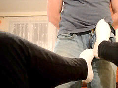 marvelous gentle massage, footjob with jism