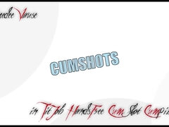 Titfuck and Cumshots compilation with nerdy brunette babe - POV fetish titjob