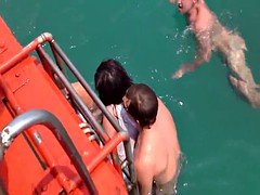Amateur, Asiático, Playa, Público, Ruso