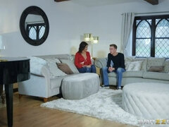 デカパイ, カップル, ヨーロピアン, ヒール, ピアス, オマンコ, タトゥー, ヒモパン