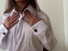 Asiatique, Bisexuelle, Sucer une bite, Défloration, Gode, Chatte, Suçant, Jouets