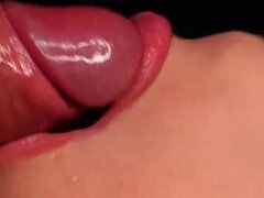 CLOSE UP Tongue and Lips BLOWJOB BEST