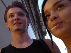 Enthousiasteling, Zwart, Bruinharig, Stel, Man die toekijkt, Klein, Tiener, Vrouw