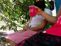 Filipina Schoolgirl Tricked by Farmers - Outdoor Creampie & Bukkake