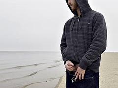 Enthousiasteling, Strand, Grote lul, Handbeurt, Hardcore, Buiten, Openbaar, Realiteit