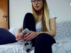 Smelly socks, wrinkly soles, bare feet