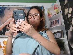 Grote lul, Filippijnse vrouw, Masturbatie, Webcamera