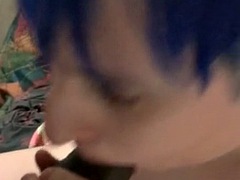 Transgirl worships bbc