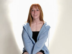 Kitzler, Lesbisch, Rotschopf, Abendanzug, Solo, Titten