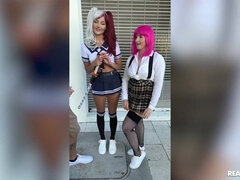 お尻, フェラチオ, ハードコア, 変態趣向, オマンコ, 三人, ヤリマンの