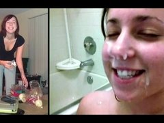 Real amateur sex facials - handjob