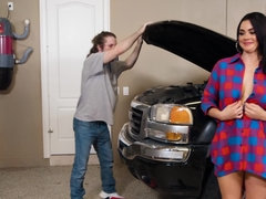 Leie, Blasen, Braunhaarige, Hundestellung