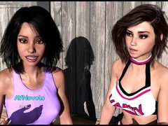 Hot brunette with big tits stars in an erotic visual novel