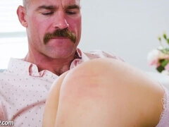 VIVID- The  Kendra Spade Spanked & Spanking by stepdaddy!