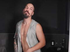 Bald man with a goatee is fucking the skinny stepsis