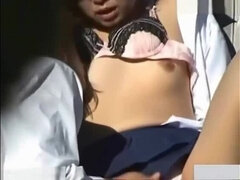 素人, アジア人, カップル, 公共