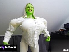 ブロンド, ヨーロピアン, 足, 眼鏡, 筋肉, スパンデックス