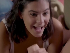 Braunhaarige, Pummelig, Tochter, Doppelpenetration, Behaart, Hd, Pov, Muschi