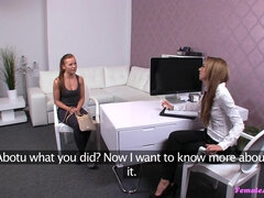 Amateur, Mignonne, Femelle, Nourriture, Lesbienne, Léchez, Bureau, Fessée