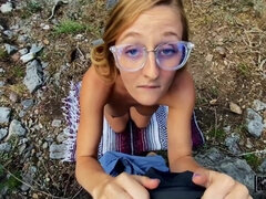 Süss, Brille, Hd, Lesbisch, Im freien, Pov, Rotschopf, Abendanzug