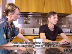 Cherry Aleksa & Tommy Gold get kinky with short-haired MILF in shame4K