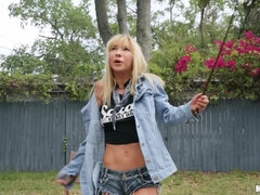 Chica, Verga grande, Rubia, Mamada, Polla, Coño, Adolescente, Tetas
