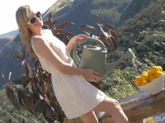Cul, Blonde, Mignonne, Robe, De plein air, Solo, Adolescente, Sous la jupe