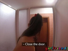 浴室, 彼女, ジム, Hd, オナニー, アウトドア, オマンコ, シャワー