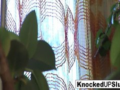 Brunette slut wants her pregnant belly jizzed on