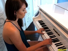 お尻, デカ尻, フェラチオ, 茶髪の, チン, 手コキする, ティーン, オッパイの