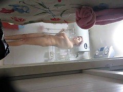 Asiático, Chino, Ducha, Voyeur